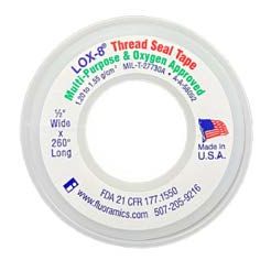 LOX-8 Full Density Thread Seal Tape